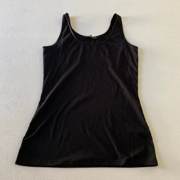 Athleta Black Ribbed Scoop Neck Tank Top Women’s M - Picture 1 of 7